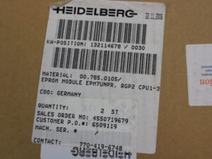 Heidelberg 00.785.0105/EPM7UNPR RGP2 -OVP/sealed- -unused