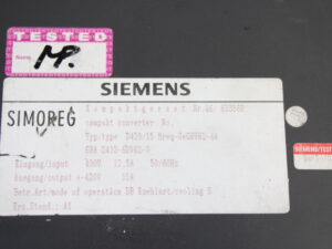 Siemens 6RA2413-6DV62-0 Simoreg D420/15 Mreg-GeG6V62-4A -used-