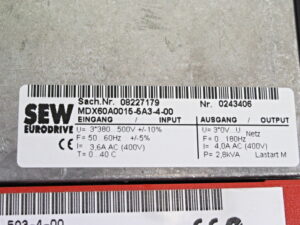 SEW MCF41A0015-5A3-4-00 + MDX60A0015-5A3-4-00 Movidrive Umrichter -used-