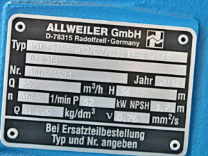 Allweiler NIM 100-400/02/U3.1D-S-W133 + Hoyer HMC2 280S-4 -used-