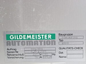 Gildemeister EPP8 Steuerungsgehäuse -used-