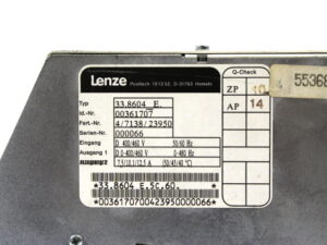 Lenze 8600 Typ 33.8604-E Frequenzumformer – used –