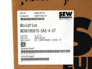 SEW MDX61B0015-5A3-4-OT Movidrive 2,8kVA Frequenzumrichter – OVP/unused –