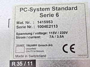 Trumpf 1415953 Serie 6 PC-System Standard WinXP Pro Industrie-PC -used-