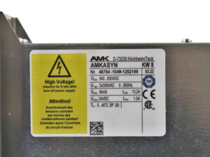 AMK AMKASYN KW8 / 03.23 / 46754 / 540-650VDC / 8kVA Servoumrichter – OVP/unused –