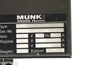 MUNK E230 G15/50 WRG-TLM DC psp varipuls Netzteil – used –