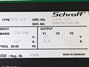 Schroff SPG 124 Netzgerät 11006-264  -OVP/unused-