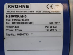 KROHNE H250/RR/M40  Durchflussmesser -used-