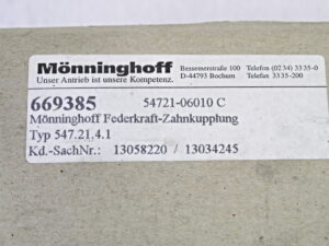 Mönninghoff 547.21.4.1 Federkraft-Zahnkupplung -unused/OVP-