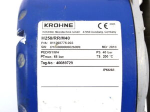 Krohne H250/RR/M40 0,0183 mPa.s Durchflussmesser + CH.A05176 – used –