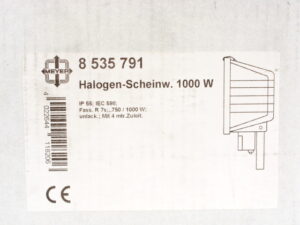 Meyer+Sohn 8535791000 1000W Halogen-Scheinwerfer – OVP/unused –