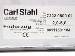 Carl Stahl Kromer 7222 0800 01 2,0-5,0 kg Federzug – OVP/unused –
