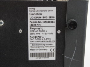 Dematik AC  Umrichter Frequenzumrichter UD – DPU415V012E10 -refurbished-
