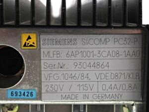 SIEMENS SICOMP KOMPLETTSYSTEM PC 32-P 6AP1001-3CC08-1AA0 -used-