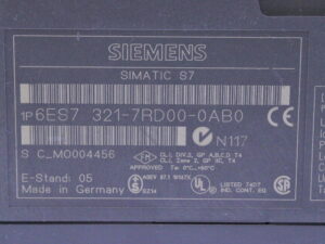 SIEMENS 6ES7321-7RD00-0AB0  Simatic S7  Ecke abgebrochen – E: 05 -used-