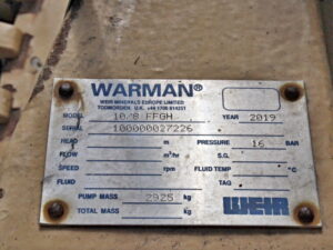 Warman 10/8 FFGH Schlammpumpe -used-