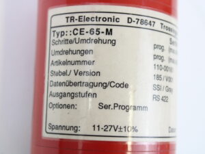 TR ELECTRONIC D-78647 CE65M Enkoder Rep.teil – used –