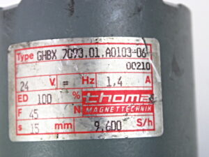 Thoma  GHBX7093.01.A0133-06 Elektromagnet / Gummi beschädigt -used-