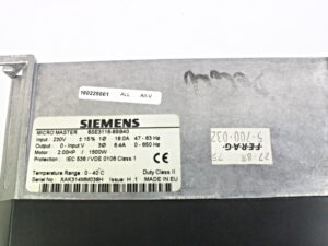 SIEMENS MICRO MASTER 6SE3116-8BB40 -used-