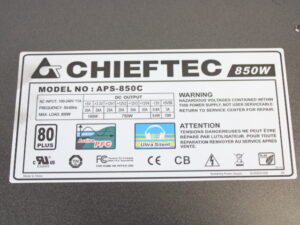 Chieftec 80 plus A135 APS-850C Series Netzteil -unused/OVP-