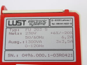LUST Lumi Drive FU 200 Frequenzumrichter FU203S -used-