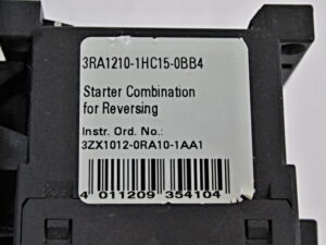 SIEMENS 3RA1210-1HC15-0BB4 Starter Combination + 3RH1911-1FA22 + 3RV1011-1HA10 -used-