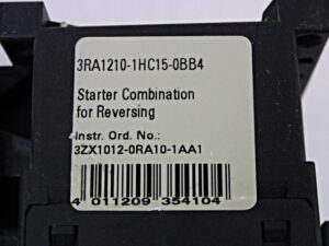 SIEMENS 3RA1210-1HC15-0BB4 Starter Combination + 3RV1011-1HA10 -used-