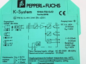 Pepperl+Fuchs KHA6-FSU-Ex1D Transmitter 33918 -used-