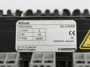 Schneider Electric Altivar VW3A4552 AC CHOKE 4mH 10A  -used-