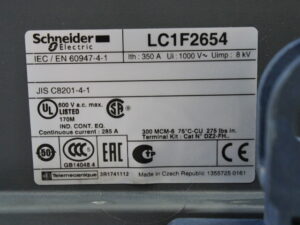 Schneider Electric LC1F2654 Leistungsschütz TeSys 600V -used-