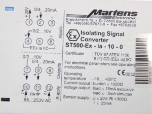 Martens Trennverstärker ST500-Ex-ia-10-0  -used-