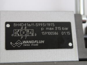Wandfluh BH4D41a/f-S993/1975 Magnetventil + Wandfluh BERVA4 -unused-