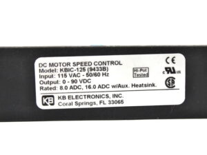 KB Electronics KBIC-125 9433B 115VAC Motordrehzahlregler – OVP/unused –