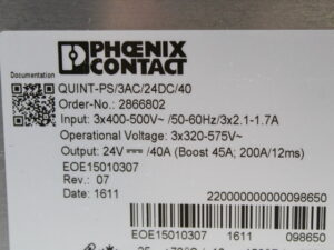 Phoenix Contact – QUINT-PS/3AC/24DC/40 Stromversorgung / Netzteil -used-