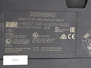 SIEMENS 6ES7336-4GE00-0AB0 SIMATIC S7 Analogeingabe – E:4 -used-