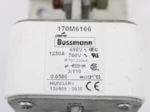 Bussmann Sicherungseinsätze 170M6166 1250A 690V / 700V -used-