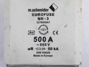 M.Schneider Eurofuse NH 3  3370500A7  Sicherungseinsatz  -used-