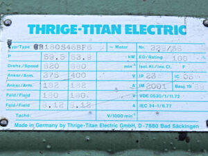 THRIGE TITAN QB180S46BF5 59,5 kW + BAUMER TDP 0,2 LT-4 -used-