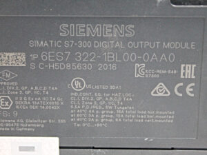 SIEMENS 6ES7322-1BL00-0AA0 SIMATIC S7-300 Digital Output FS 9 -used-