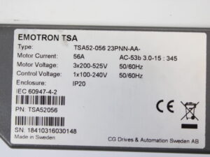 EMOTRON TSA TSA52-056 23PNN-AA-56A Softstarter  -used-
