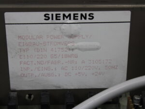 SIEMENS E110/220 G5/18 WRG Einschub Stromversorgung -used-