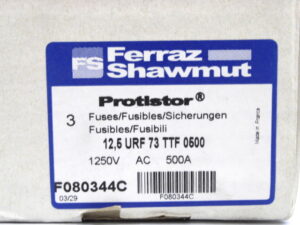 3x FERRAZ SHAWMUT Lindner F080344 1250VAC Protistor Halbleiter-Schütze – OVP/unused –