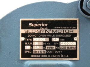 Superior Electric Danaher Motion XCE1500E Slo-Syn 60RPM 10,5Nm Schrittmotor – used –