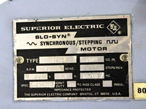 Superior Electric X1502 72RPM Slo-Syn Schrittmotor – used –