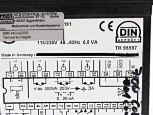 ACS-Control-System MIR-440-4200S Temperaturregler -used-