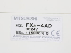 Mitsubishi Model FX2N-4AD V3.10 Programmable Controller -used-