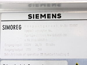 SIEMENS SIMOREG Stromrichter 6RA2116-6BD20-0  -used-