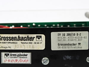 Grossenbacher EV 1Q 380/10-KZ Stromrichter 4313-41218-02 -refurbished-