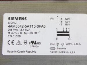 SIEMENS SIDAC-T 4AM5542-5AT10-0FA0 TRANSFORMATOR -used-