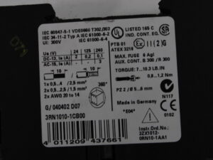 SIEMENS 3RN1010-1CB00 Thermistor-Motorschutz -used-